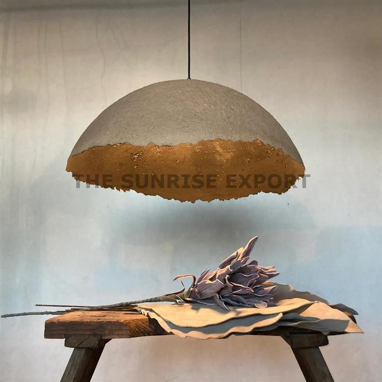 DUAL TONE PAPER MECHE PENDENT LAMP