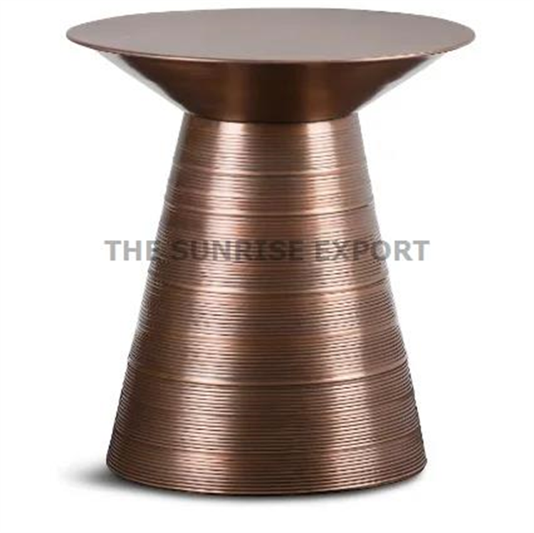 MODERN BRONZE FINSH SIDE TABLE 