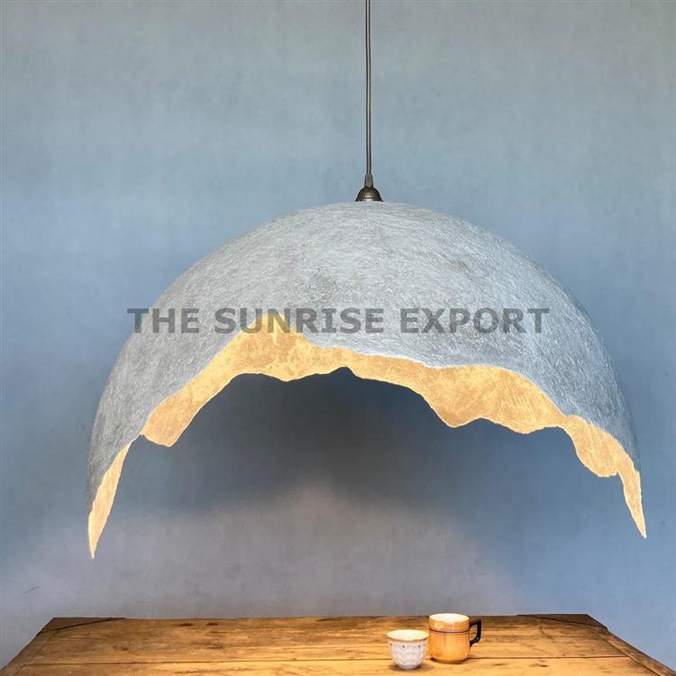  MOON PENDENT PAPER MECHE LAMP