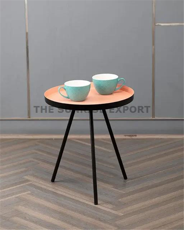 TRI LEG SIDE TABLE WITH DUAL TONE TOP