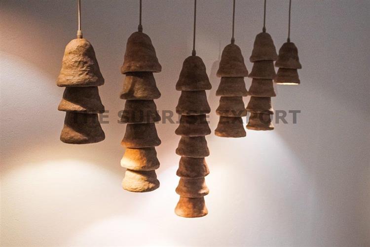 PAPER MECHE MULTI CUP DOWN LIGHT PENDNENT LAMPS